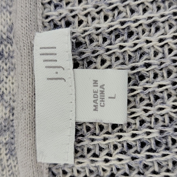 J.JILL Gray Cardigan Sweater Size L - Picture 6 of 7